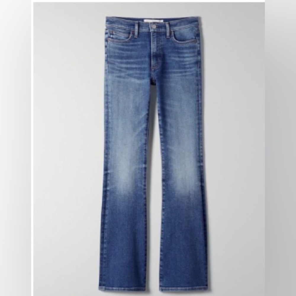 Denim Forum Jane Mid Rise Boot Cut, Lagoon, Size 25 - NWOT